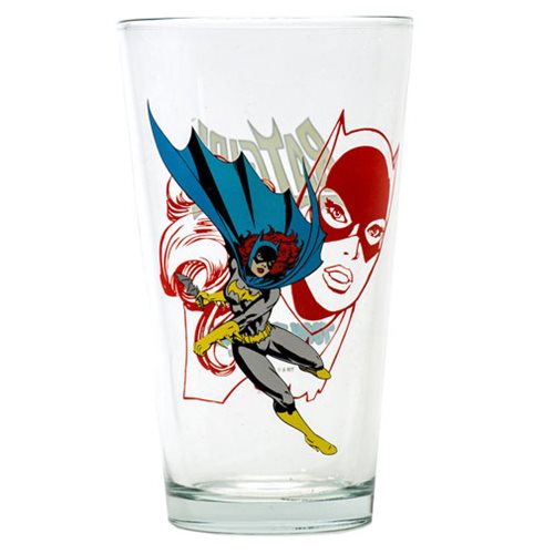 Batman Batgirl Toon Tumbler Pint Glass